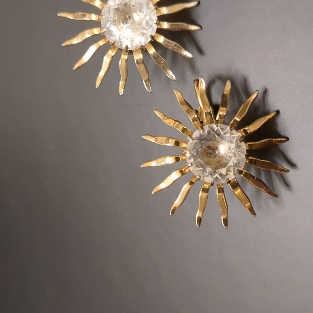 RARE COVENTRY SUNBURST EARRINGS - Picture 2 of 4